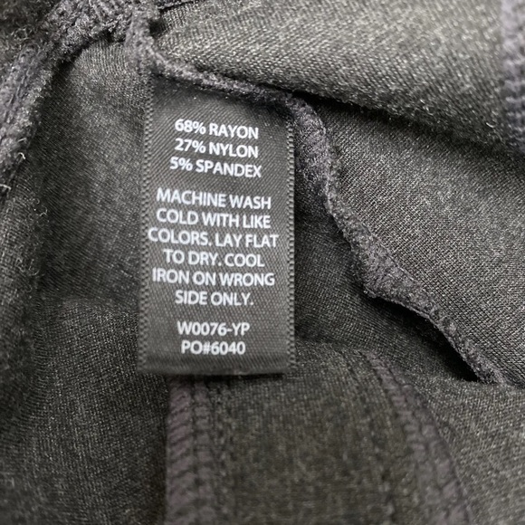 BETABRAND - Dress Pant Yoga Pants Classic Straight Leg Charcoal Gray Size Large - Picture 9 of 9